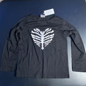 HH Family, women’s, S, black, long sleeve tee shirt with skeletal heart, NWT